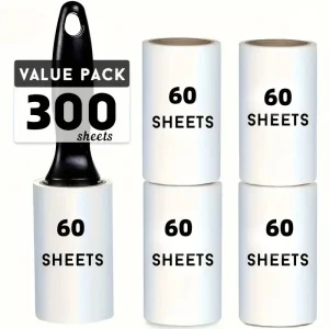 5 X Lint Roller Refills Rolls Pet Hair Clothes Fluff Dust Remover Sticky UK