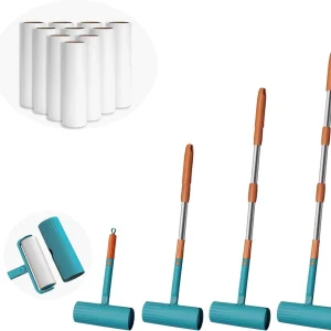 AISIR Large Lint Roller Extra Sticky for Pet Dog Cat Hair with Long Handle