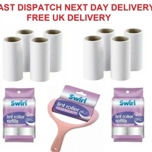 10 x Rolls Lint Remover Roller Sticky Brush Dust Fluff Pet Hair Clothes Refill