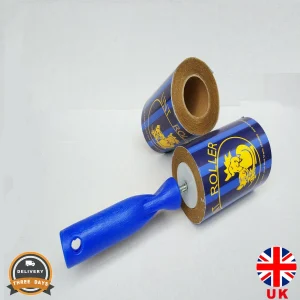 20M Jumbo Sticky Lint Roller Refill BluHandle for Dust Fluff Pet Hair removal UK